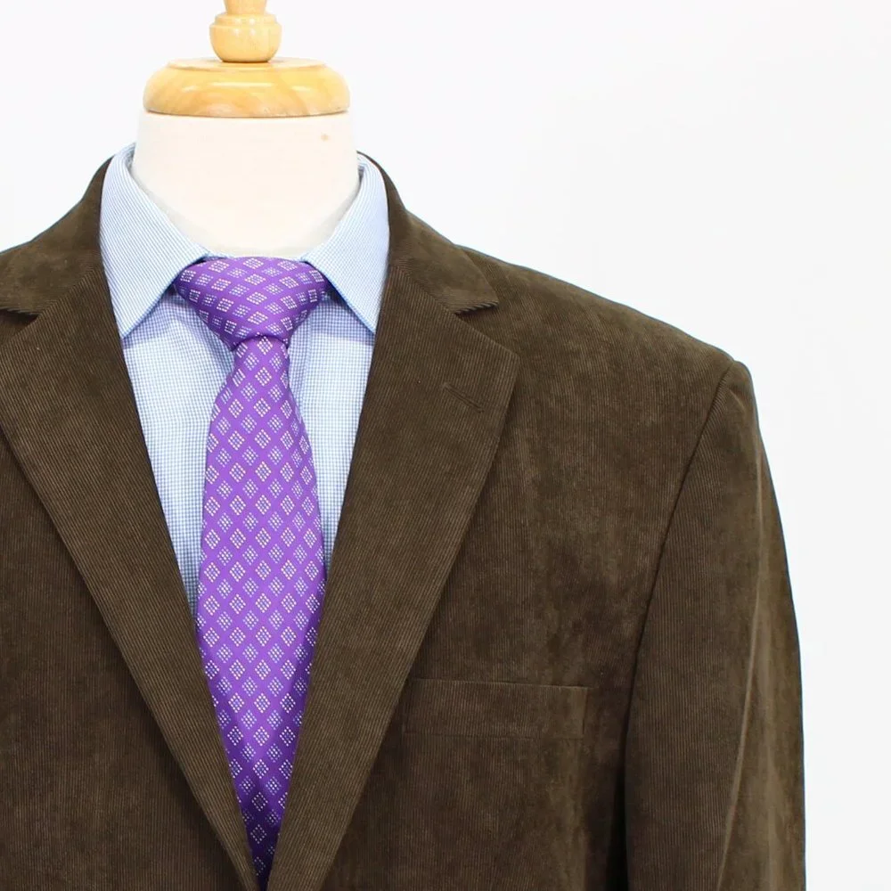 Jones New York 44L Brown Solid 2-Button Sport Coat Blazer Jacket V409